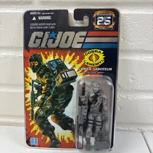 GI Joe 25th Anniversary Firefly Cobra Saboteur 3.75" Action Figure 2007 Hasbro
