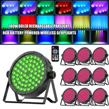 180W Rechargeable Par Light Beam Stage Light 60LED RGB DMX Party DJ Disco Party