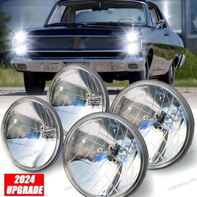 4pcs/set 5.75'' Halogen headlamps Hi/Lo for Mercury Cougar 1967-76 Monterey Comet