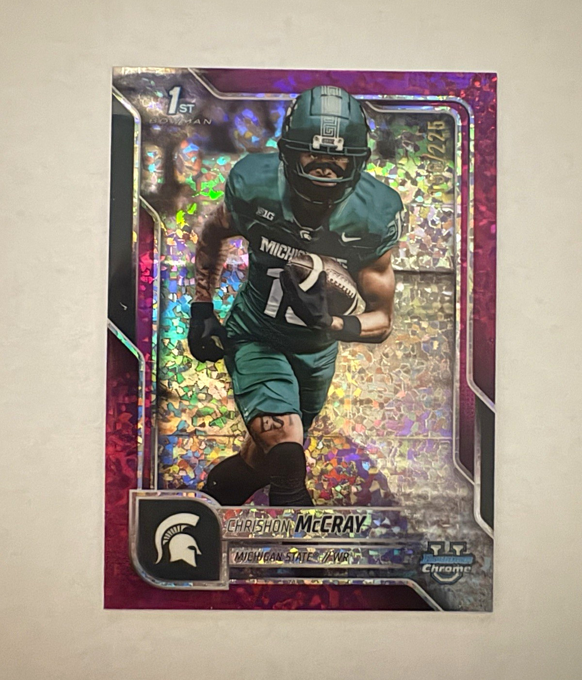 2024 Bowman U Chrome Chrishon McCray #155 Fuchsia Mini-Diamond /225 | MSU