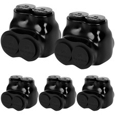5 Pcs Insulated Wire Connectors Black Multi Cable Splice Connector 2 Port Sin...