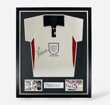 Michael Owen Signed Framed England Shirt Legend World Cup