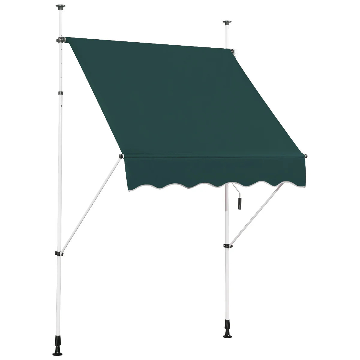 Auvent rétractable 150x125 store sans perçage pour ombrager un petit balcon
