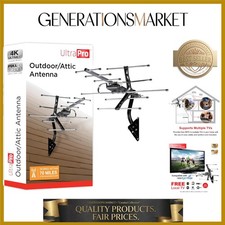 Outdoor HD Digital, Long Range Smart TV Antenna, Supports 4K 1080P HD VHF UHF...