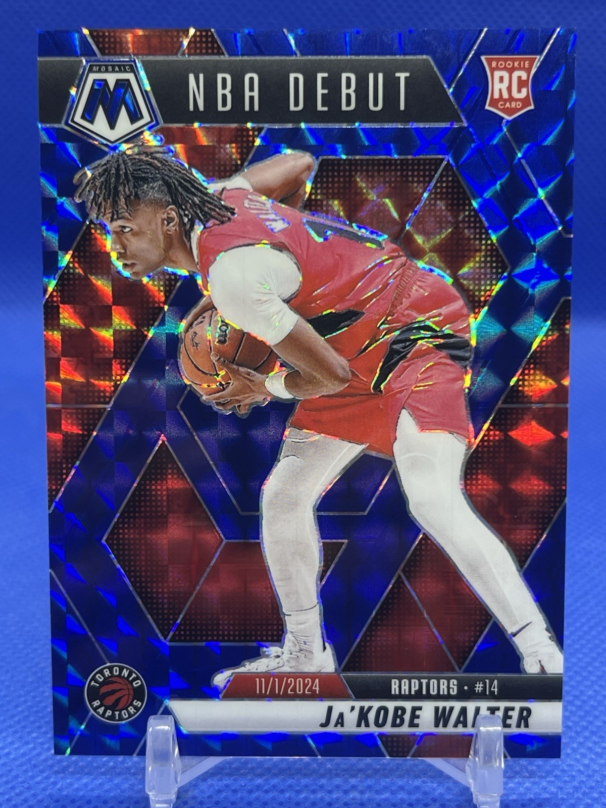 2024-25 Panini Mosaic NBA Debut Ja'Kobe Walter #253 Blue Mosaic /199