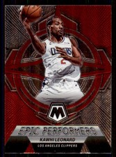 2022-23 Panini Mosaic #18 Kawhi Leonard Epic Performers Los Angeles Clippers