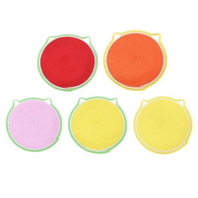 Cat Scrathering Mat 19.69 Zoll Runde aktives Spiel für Couch Floor Pet