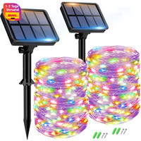 Solar Lichterkette AußEn 2X15M 150 Led Wetterfest IP65 Kupferdraht FüR Garten