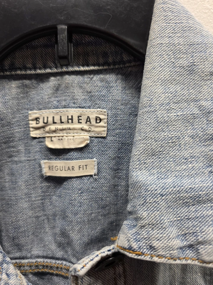 Bullhead джинсовой ткани регулярный крой срез джинсовой куртки/жилет женщин Sz большой см. фотографии - Изображение 2 из 4