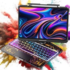 Clear Wireless Keyboard Case for iPad Pro 13 Inch M4 2024 with Pencil Holder  M