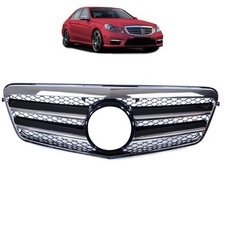 Sport Kühlergrill Chrom Schwarz für Mercedes Benz E-Klasse (W212) ab 2009-2013 Sport Kühlergrill Chrom Schwarz für Mercedes Benz E-Klasse (W212) ab 2009-2013