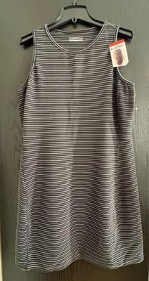 Hi-Tech Sleeveless Stripe Mini Dress Size Medium Stretch Athletic Outdoor Tennis