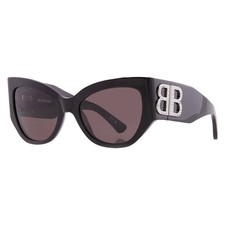 Balenciaga Grey Butterfly Ladies Sunglasses BB0322S 007 55 BB0322S 007 55