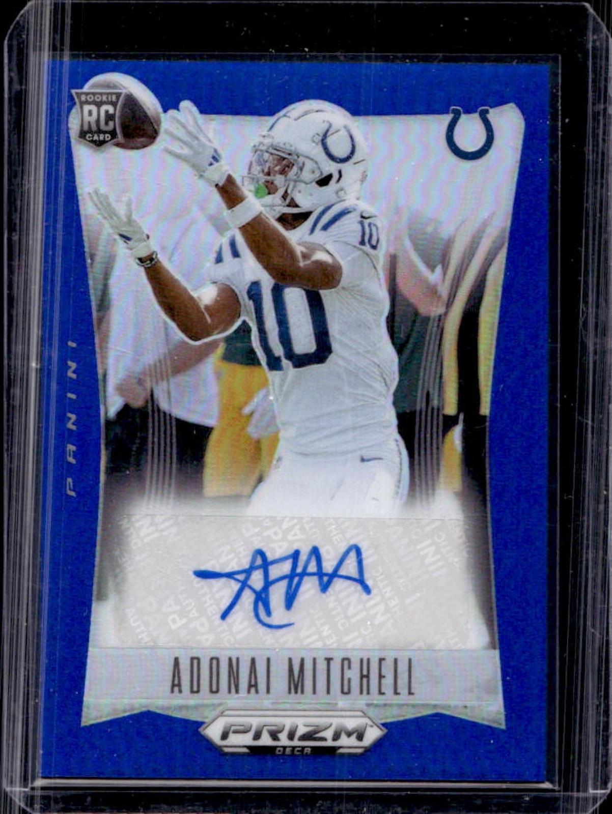 2024 Prizm Deca Adonai Mitchell Signatures RC Blue Auto #/49 Colts