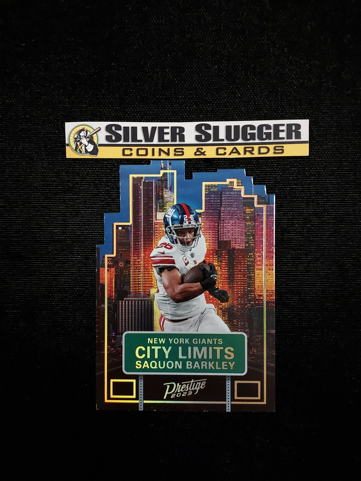 2023 Saquon Barkley Panini Prestige City Limits Die Cut #CL-9 New York Giants