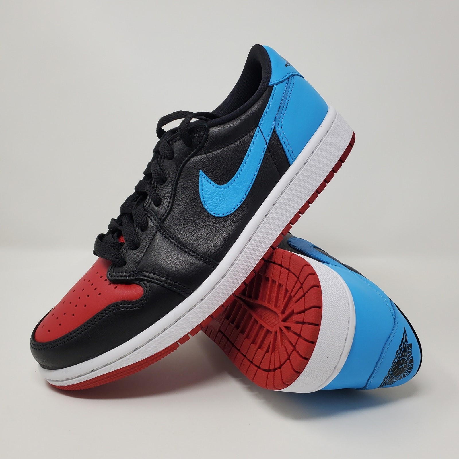 Nike Air Jordan 1 Low OG Black Gym Red Blue Sneaker CZ0775-046 Women Size 7.5