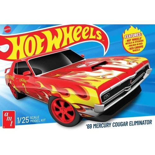 AMT Hot Wheels 1969 Mercury Cougar Eliminator 1/25 Scale Plastic Model Kit 1527 - 第 1/1 張圖片