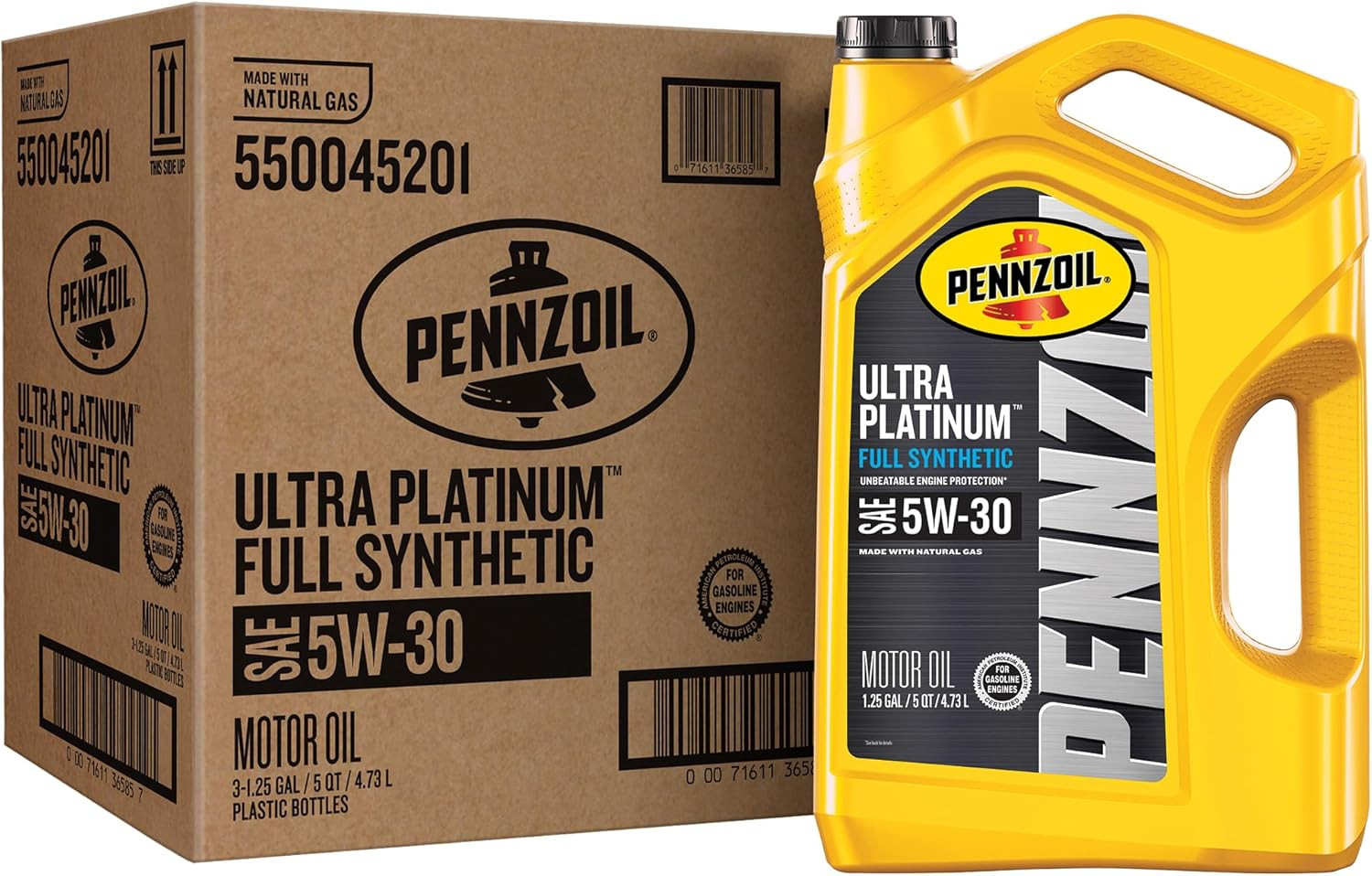 Ultra Platinum Full Synthetic 5w-30 Motor Oil, 5 Quart (3 Pa