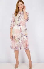 Vince Camuto Multiple Colored Drawstring Waist Sheer Tunic Top Sz S