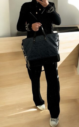 CHANEL Gabrielle Large Hobo Tasche Groß Blau/Schwarz - 第 4/18 張圖片