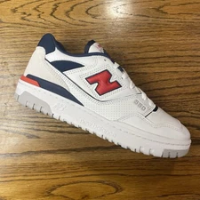 NEW BALANCE 550 MEN'S SIZE 8 SNEAKERS SHOES BB550ESD White Red Blue NEW Athletic