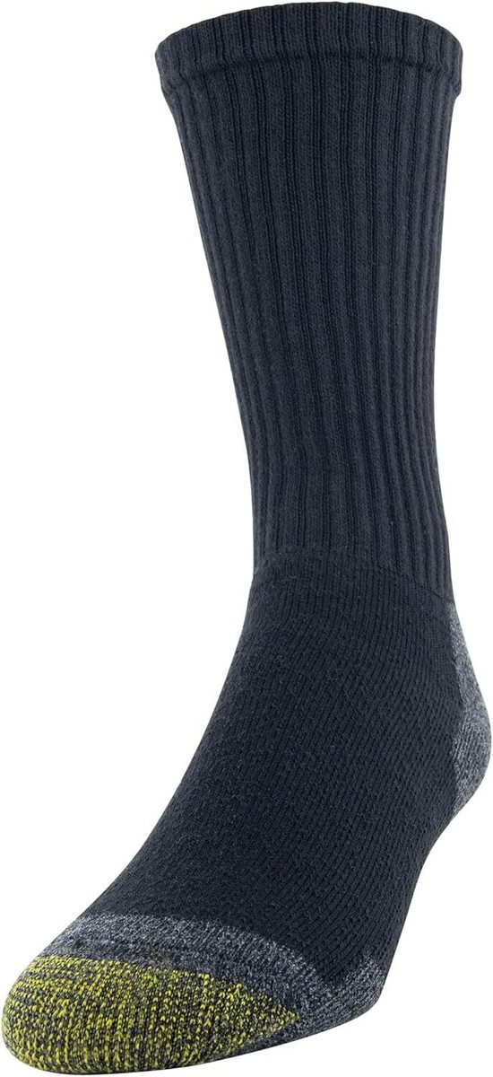 GOLDTOE Cambridge Crew - Calzini da uomo, 6 paia, Chambray assortiti, Large