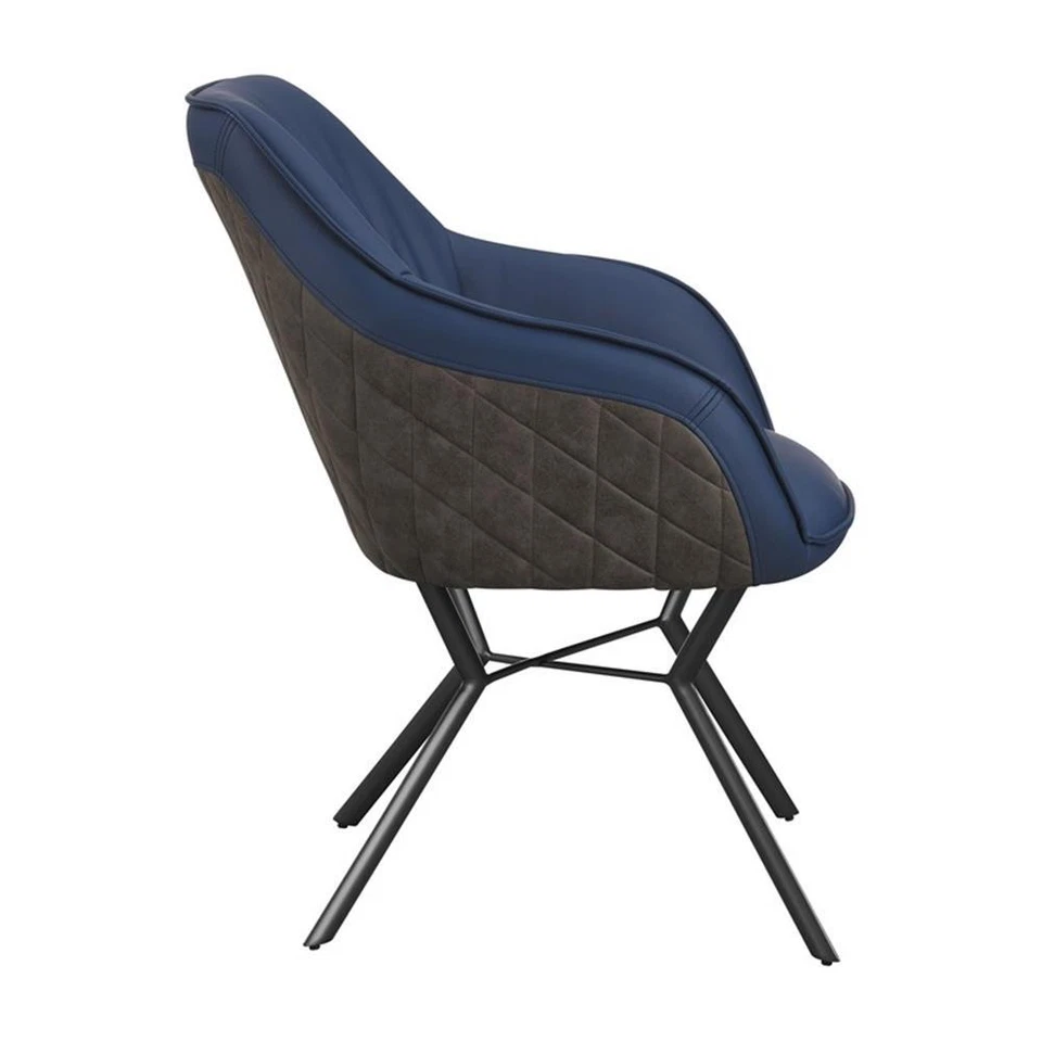 Мягкие обеденные стулья Coaster Mayer из искусственной кожи синие - Изображение 4 из 4