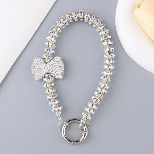 ✨Luxe Diamond Téléphone Bracelet Bracelet Cordon Téléphone avec Onglet d'attache Téléphone, Brillant Rhi - Photo 8 sur 9