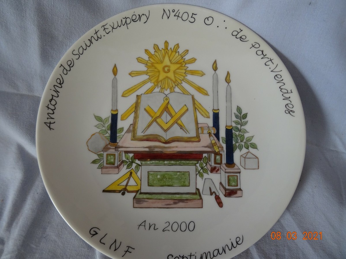 Assiettes Franc Maçonnerie ▷ Brocante Antiquités ▷ Objets Déco