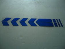 Carrocería de motocicleta llanta arco guardabarros calcomanías pegatina rayas reflectante azul