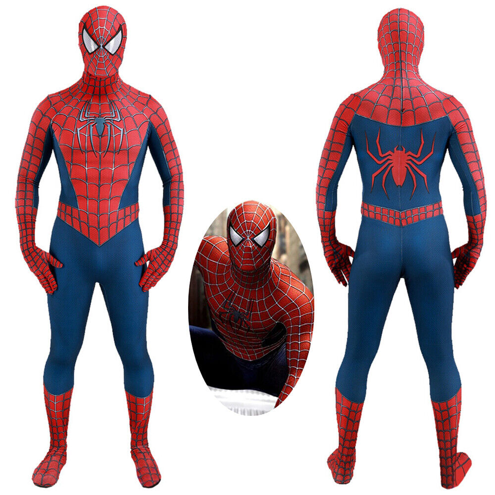 Spider Man Cosplay Costume Spider Man 2 Tobey Maguire Suit Version