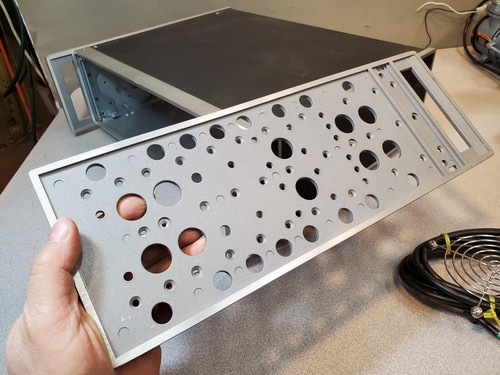 3U Aluminum DIY Audio Amplifier Box Rack Chassis Shell Case Studio Cabinet, 17"W - Picture 13 of 16