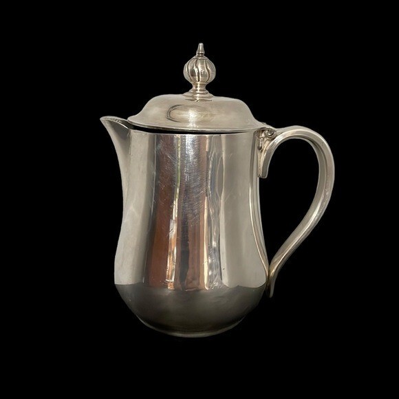 Sant Andrea Italy Vtg.Silver Plated With Flip Lid Milk Creamer