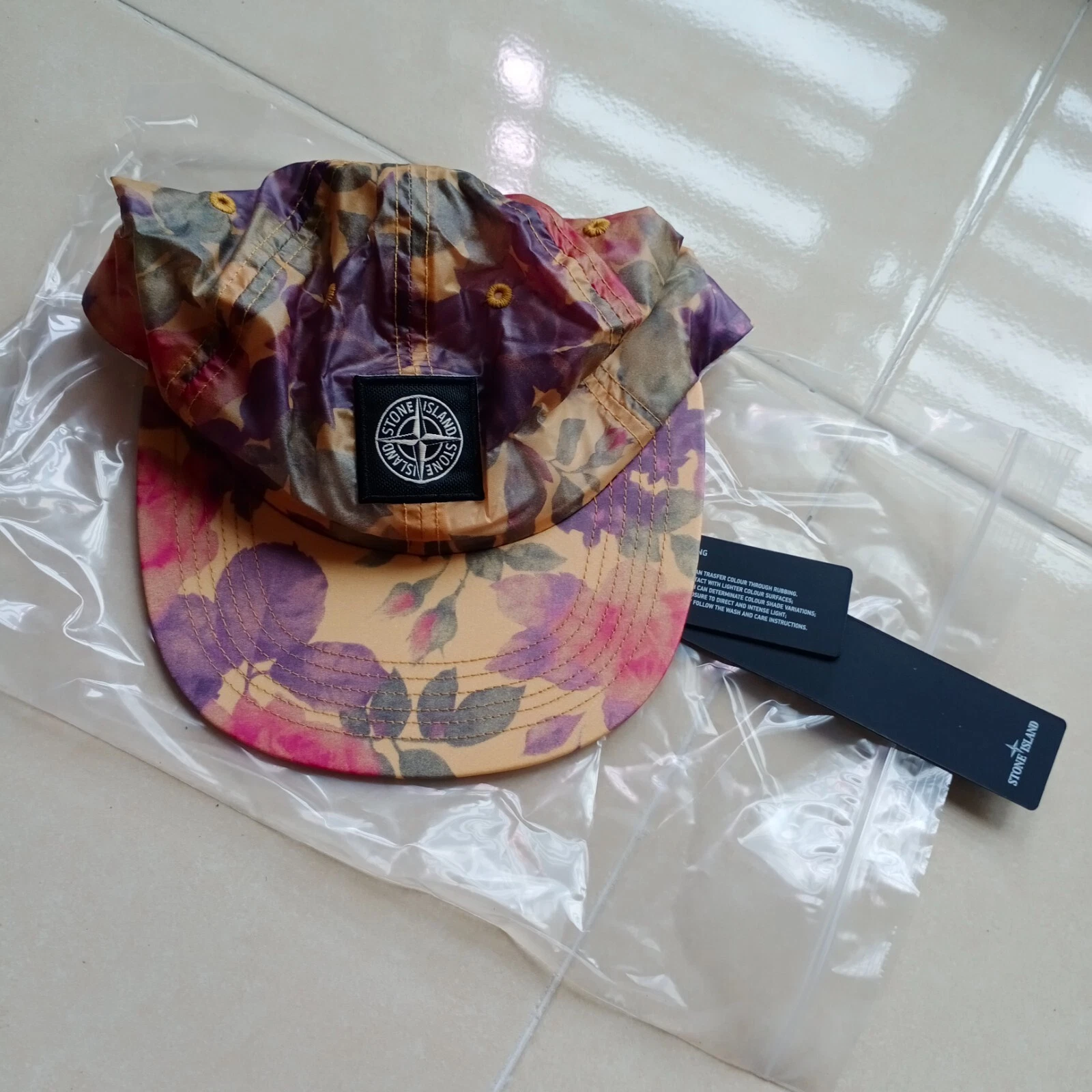Casquette chapeau Supreme x Stone Island Lamy 6 panneaux « cuivre » florale