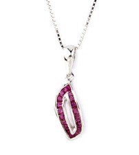 Genuine Natural Ruby Pedant in 18K White Gold PDT080006-2