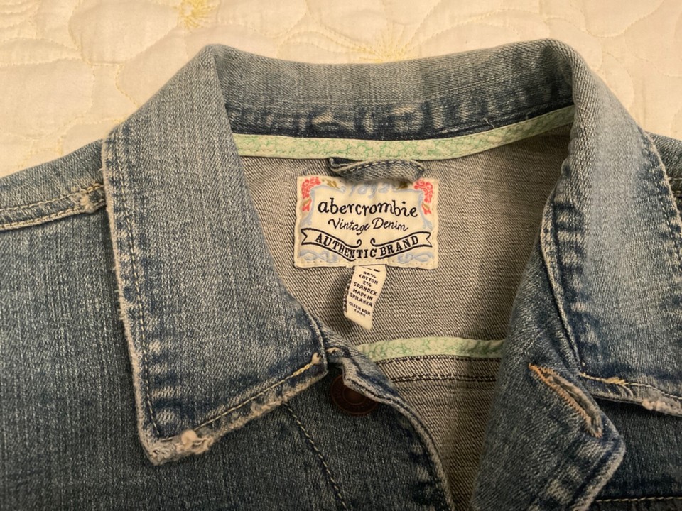 Abercrombie and Fitch kids Jean Jacket XL Button Closure Made in USA eBay