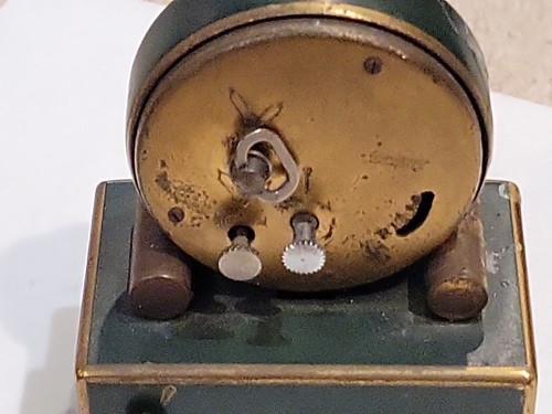 RARE VINTAGE SWISS ALARM CLOCK MUSIC BOX NEEDS SERVICE - Picture 6 of 13