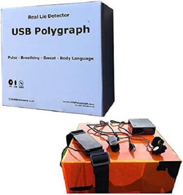 USB Polygraph Real Home Lie Detector White