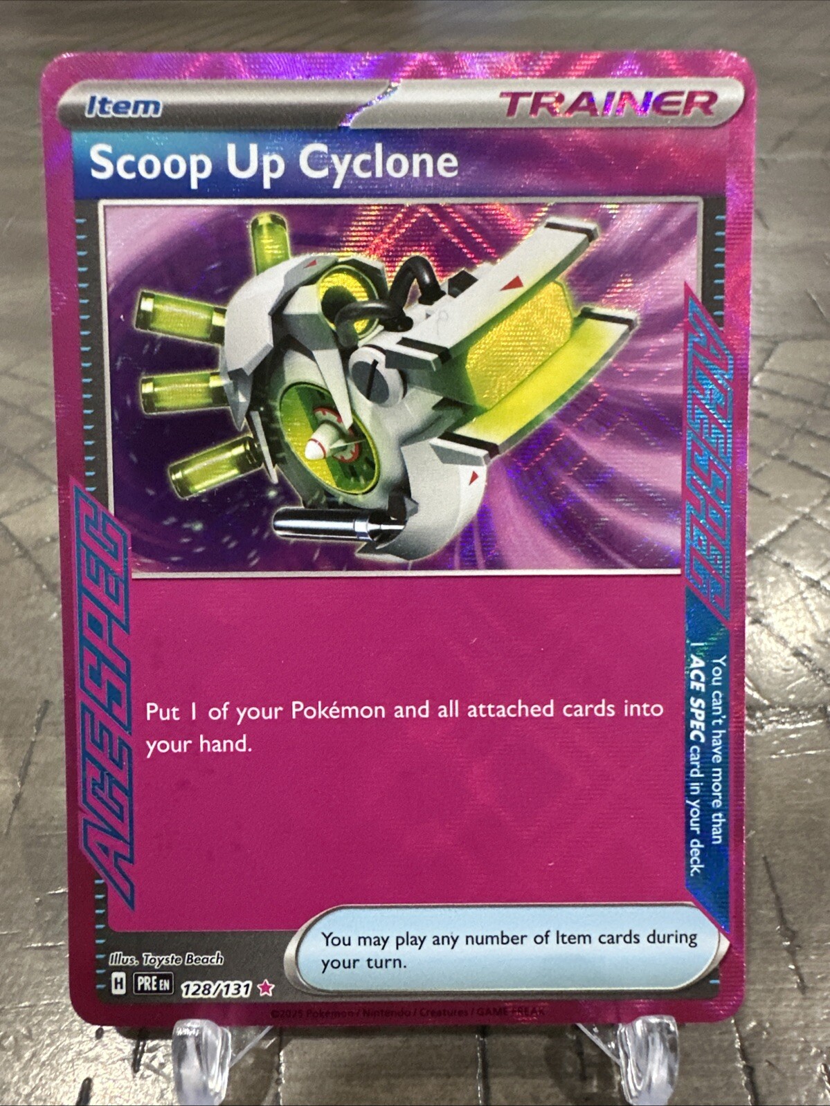 Pokémon Card Scoop Up Cyclone 128/131 Prismatic Evolutions - Near Mint