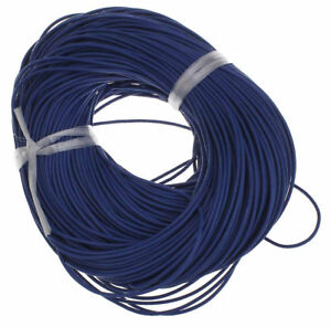 5m Lederband 2mm Blau Lederschnur Schmuck Basteln Drähte Fäden Bänder