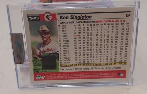 KEN SINGLETON 2005 TOPPS PENSIONIERTE SIGNATUREN ZERTIFIZIERT AUTOGRAMM Autokarte TA-KS - Bild 4 von 4