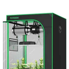 VIVOSUN VS2000 Led Light,36"x36"x72" Grow Tent W/4"  Fan Complete Growing Kit
