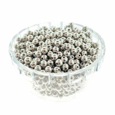 Round Acrylic Beads 8mm - Metallic Silver - 50 Beads - BD1951