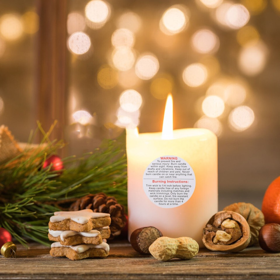 Candle Warning Labels Candle Jar Container Stickers Candle Safety