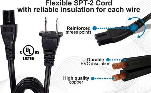 HQRP 1.8m AC Puissance Cordon pour Sharp Aquos 48.3-152cm Séries LCD HDTV TV / - Photo 9/11