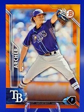 2016 Bowman Chris Archer Orange Paper /25 
