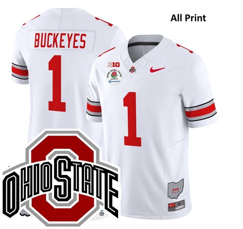 Men’s Ohio State Buckeyes Rose Bowl Jersey- All Print