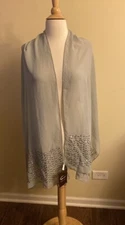NWT Cejon Silver Sheer Sequin Wrap