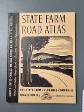 Vintage 1940 State Farm Road Atlas US Canada Mexico South & Cental America