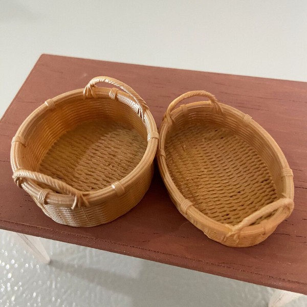 Miniaturas para casa de muñecas escala 1:6 11,5 pulgadas bolsillo cesta de almacenamiento de alimentos mercado